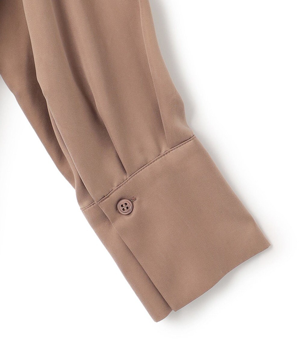 ICB 【洗える】 ルゼブフィブリルサテン シャツワンピース 