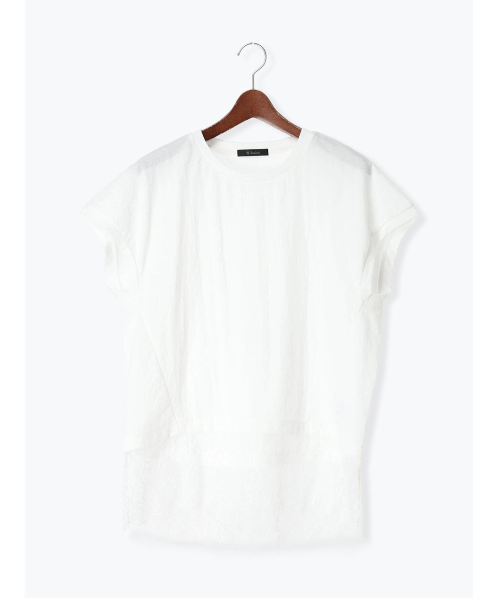 Te chichi 【接触冷感/マシンウォッシャブル】レースヘムTシャツ《2026 SUMMER LOOK item》 