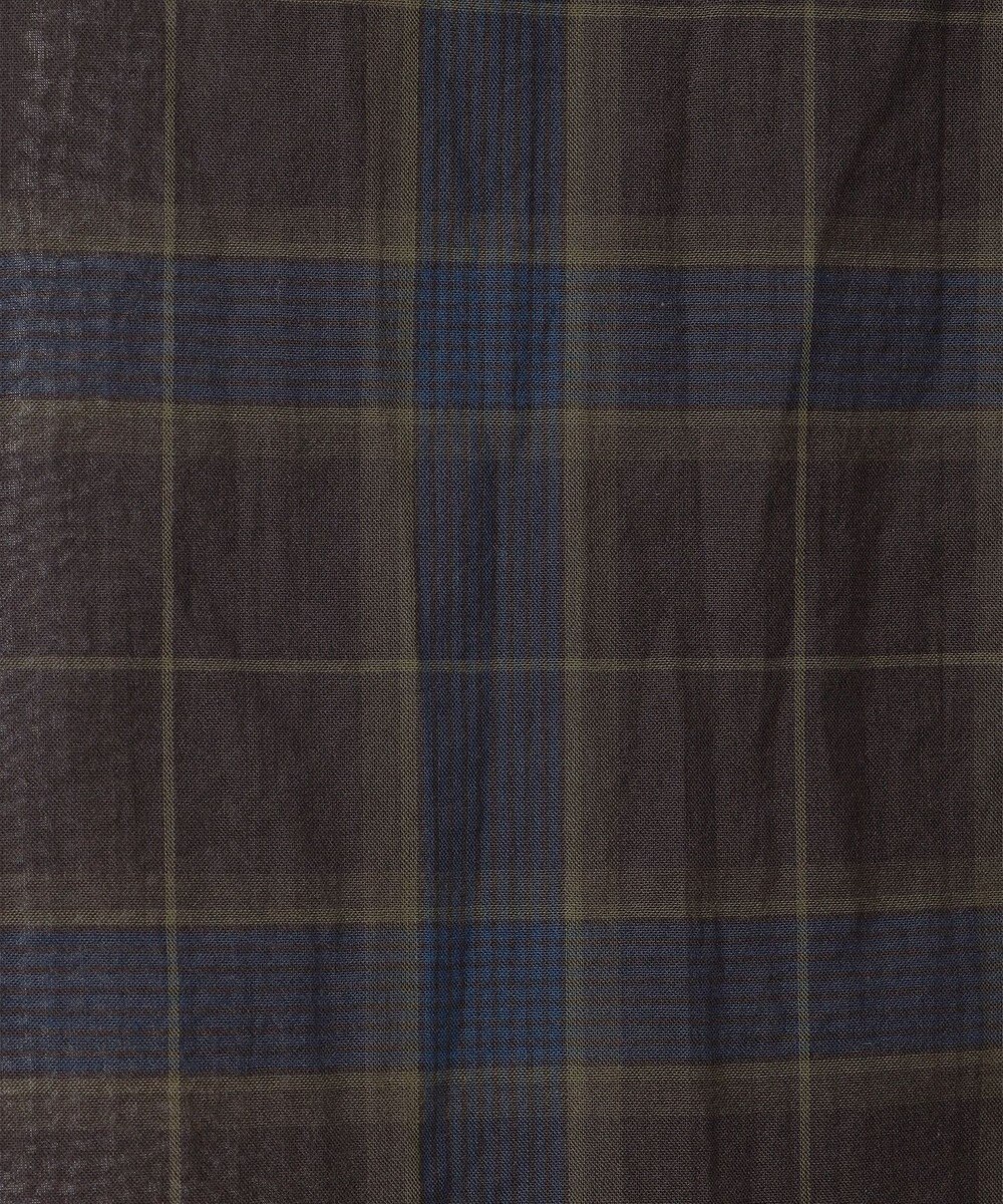 J.PRESS LADIES 【洗える】シアーマドラス バンドカラー ブラウス 