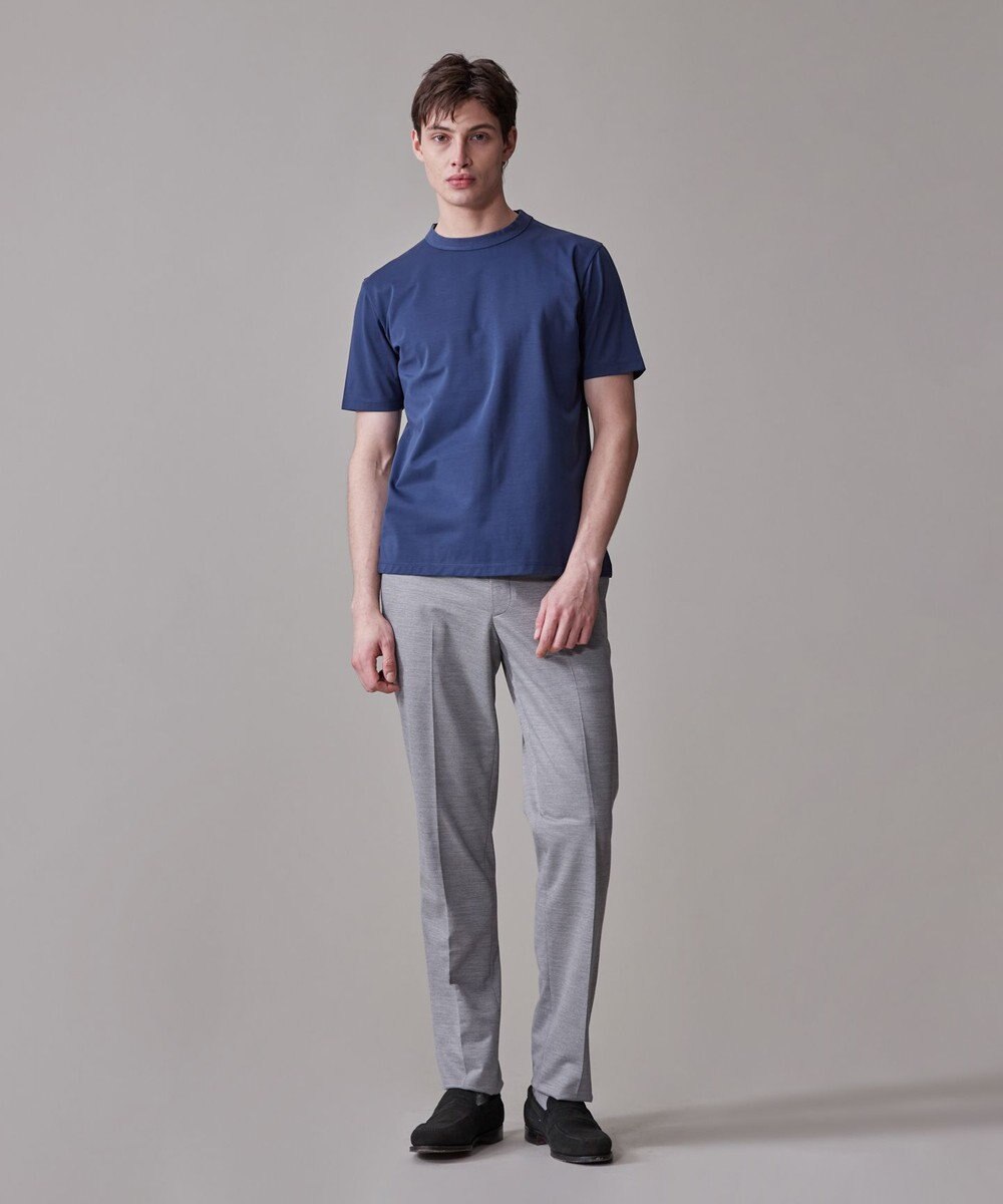 J.PRESS MEN シルクのような光沢感の上品Tシャツ【UVカット / 接触冷感 / 吸水速乾】【J.PRESS PREMIUM JERSEY】ポンチクルーネック Tシャツ 