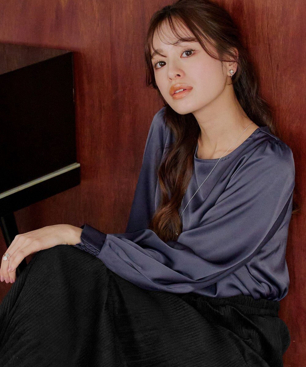 Tiaclasse L 【洗える】ボリュームスリーブブラウス 