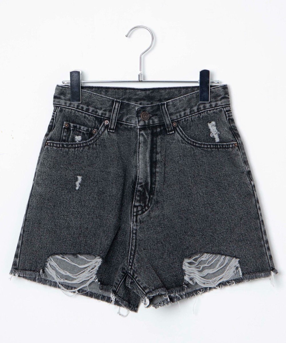 WEGO ダメージデニムショートパンツ 