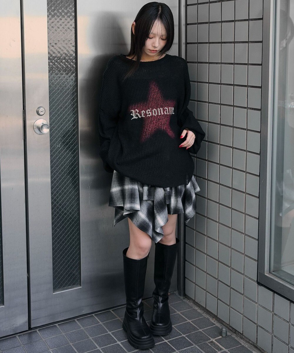 WEGO モヘアタッチスターBIGニット 