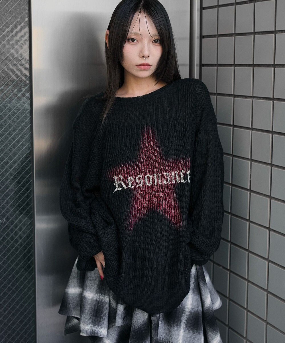 WEGO モヘアタッチスターBIGニット 