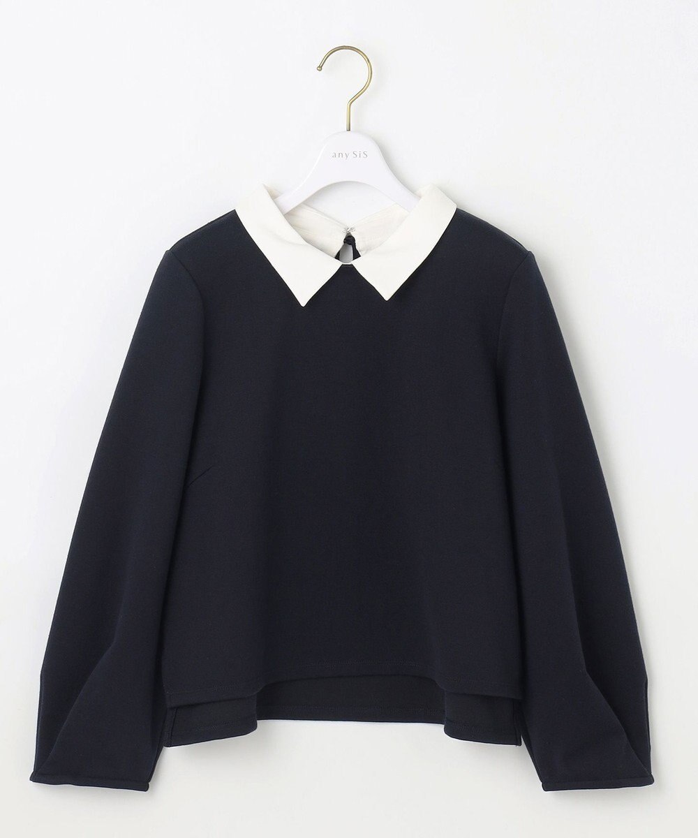 ANY SIS 【WEB・一部店舗限定】カットジャカード襟付き2WAY セットアップ 