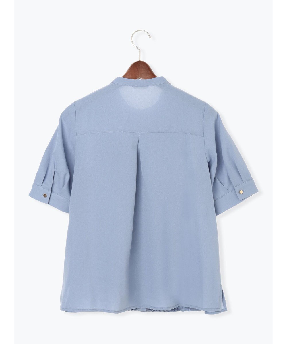 Te chichi 【WEB限定カラーあり】フロントレース5分袖ブラウス 