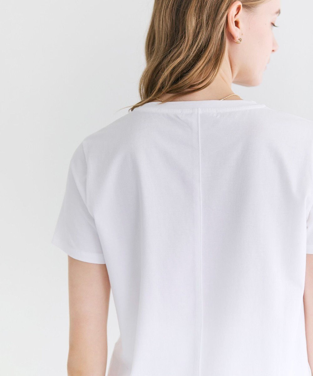 BEIGE， BROIS / コットンストレッチシャツテールTシャツ 