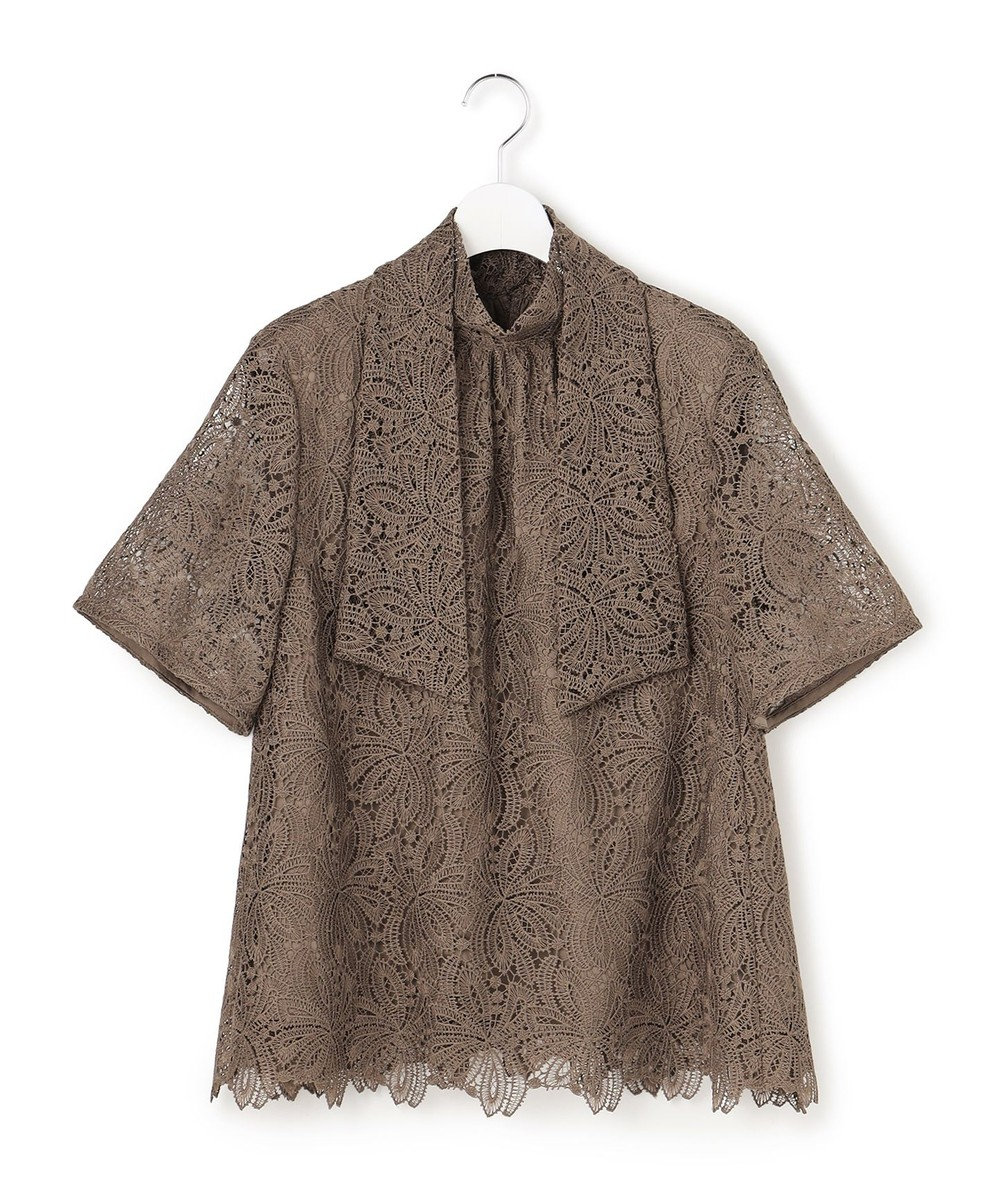 23区 S 【APPLAUDIR】Brocheリボンブーケレース ブラウス 