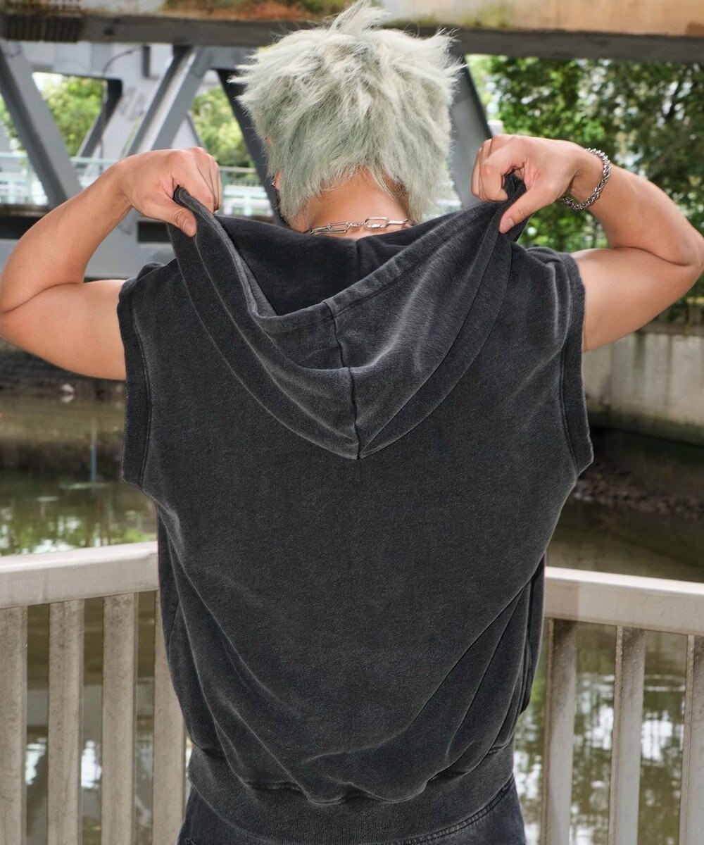 WEGO 【ユニセックス着用ITEM】ショートノースリーブZIPパーカー 