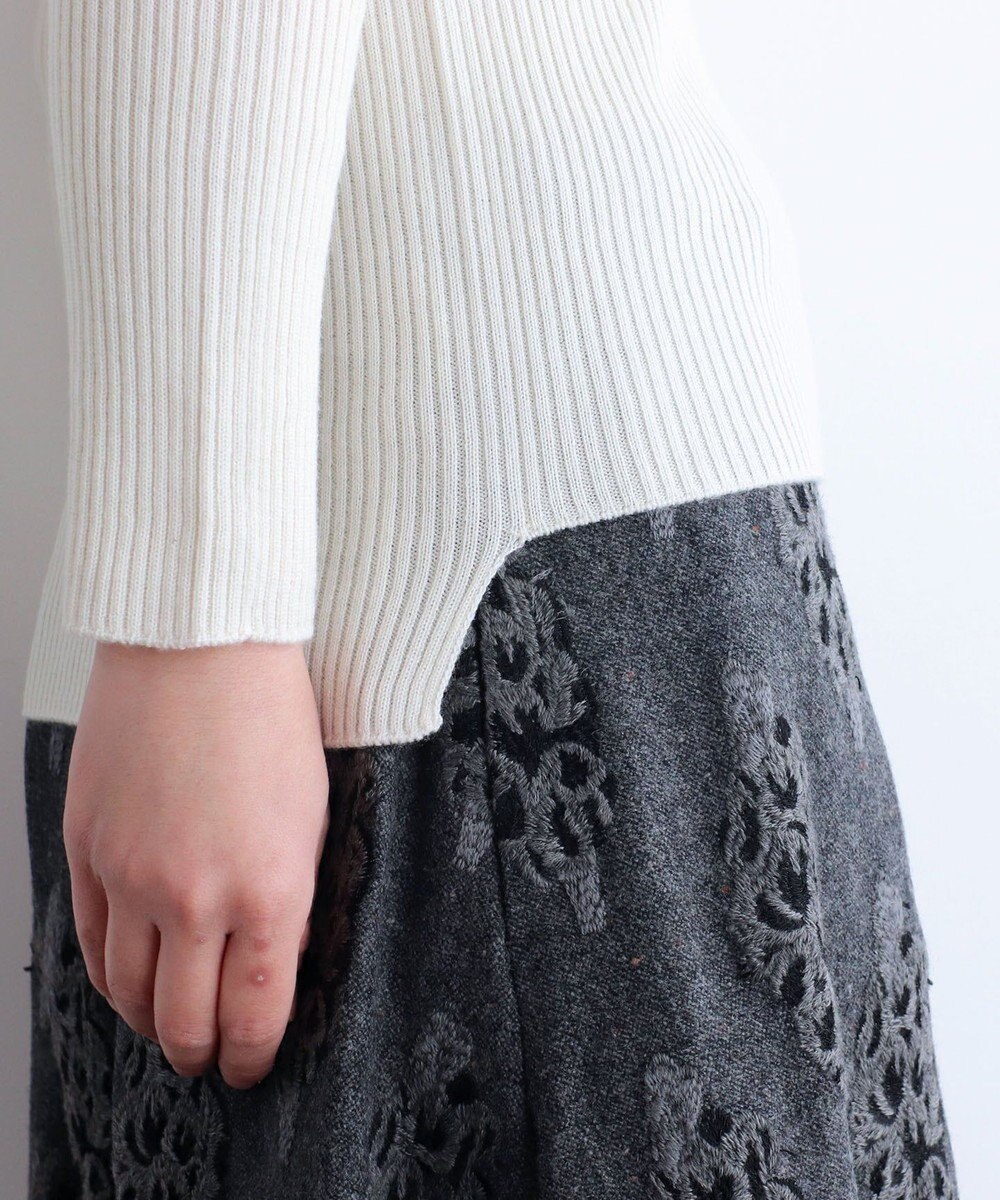 muuc 〈洗えるニット〉〈肌に優しいニット〉〈カシミヤ×シルク×ウール〉〈通年着られるニット〉リブ編みタートルネックニットプルオーバー 