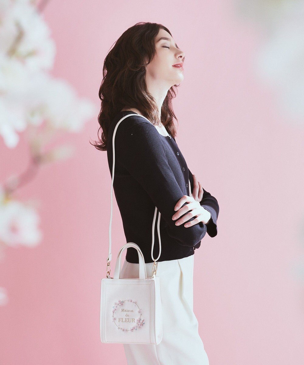 Maison de FLEUR sakuraスクエア2Wayトートバッグ 