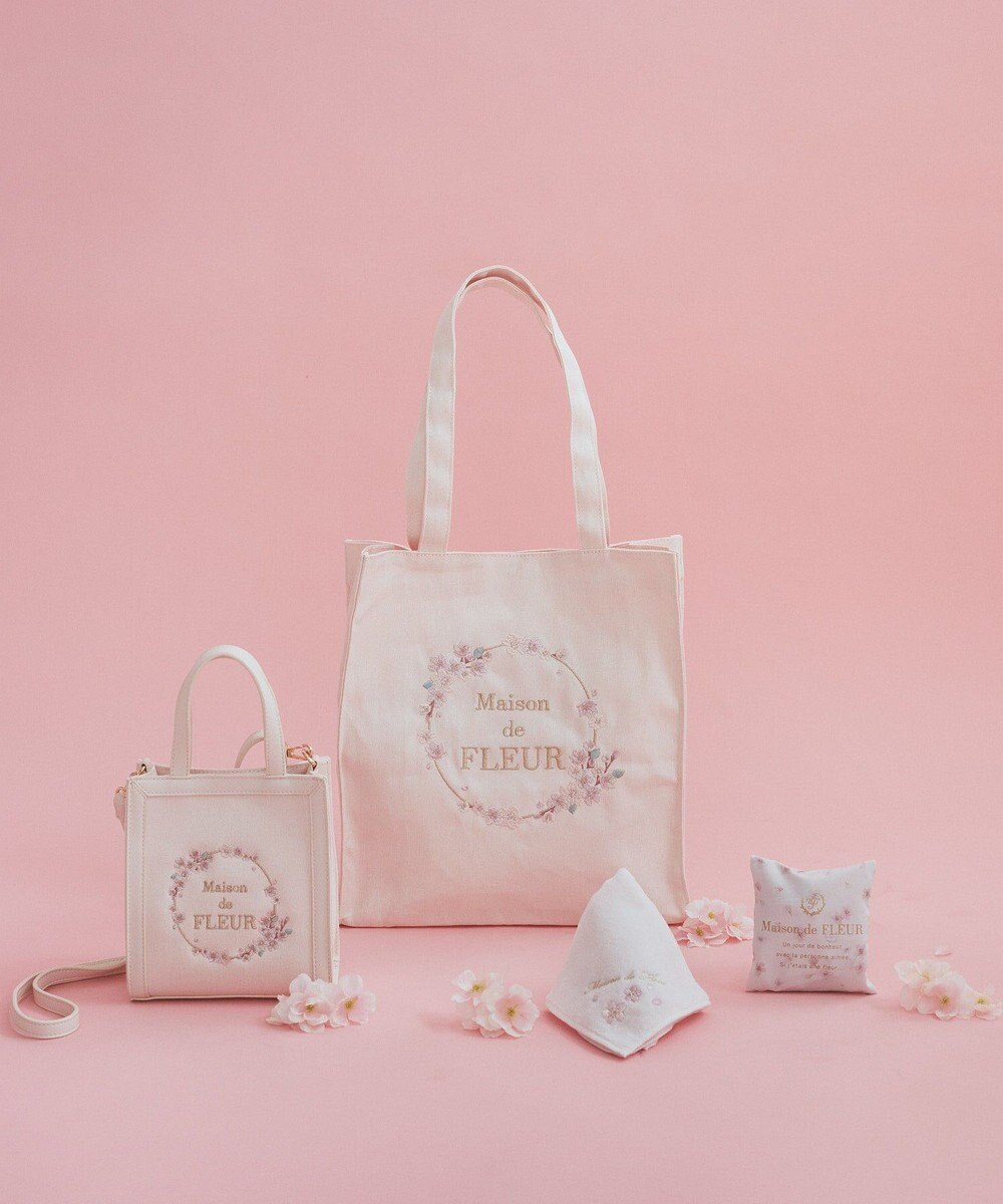 Maison de FLEUR sakuraスクエア2Wayトートバッグ 
