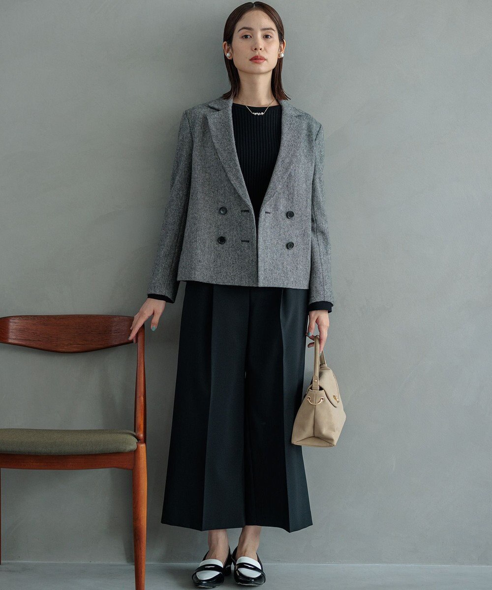 組曲 【WEB限定】ELENAフレアスリーブ リブニット 