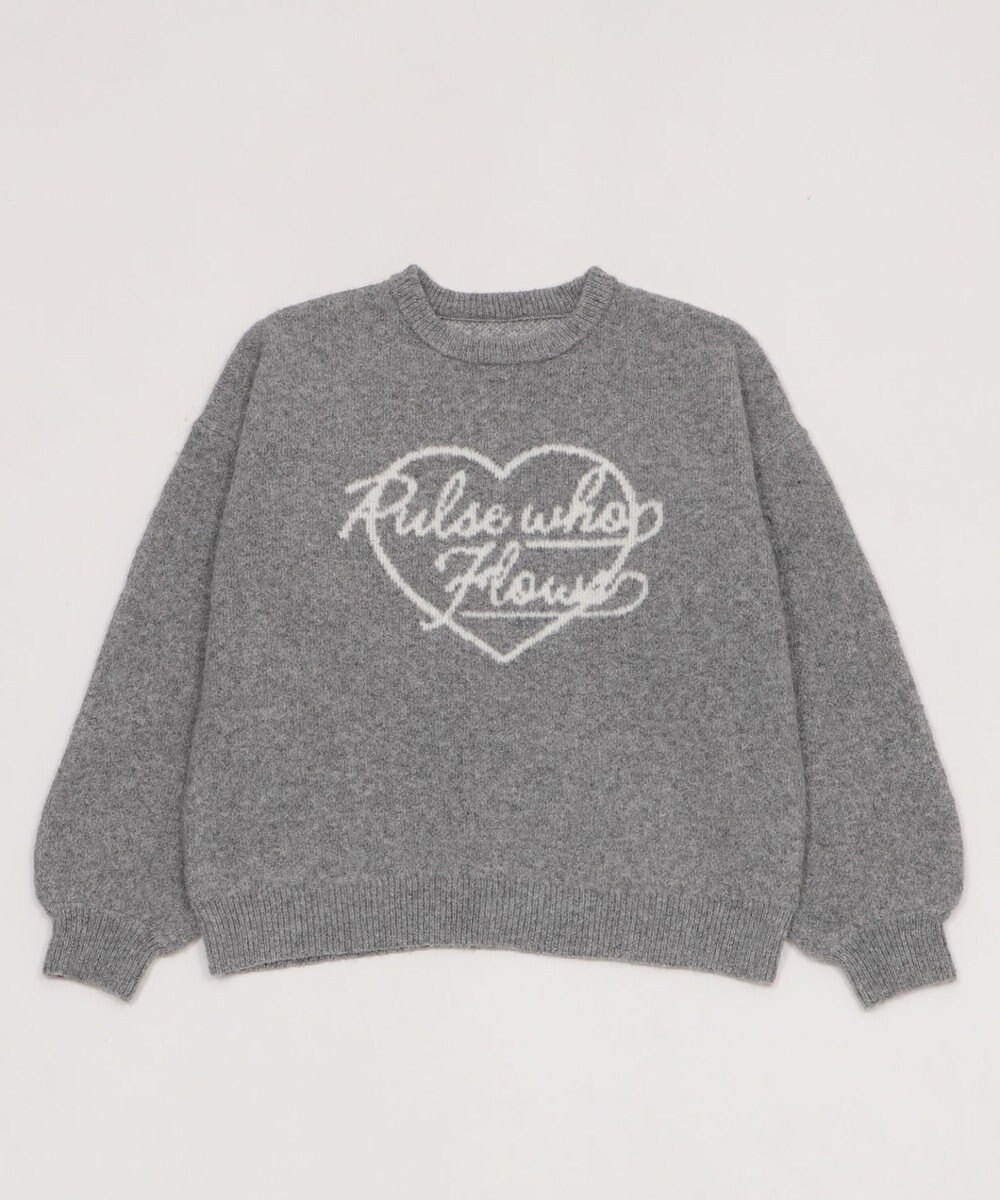 WEGO 【2025年秋冬新作】フラッフィーグラフィックニットBIGプルオーバー 