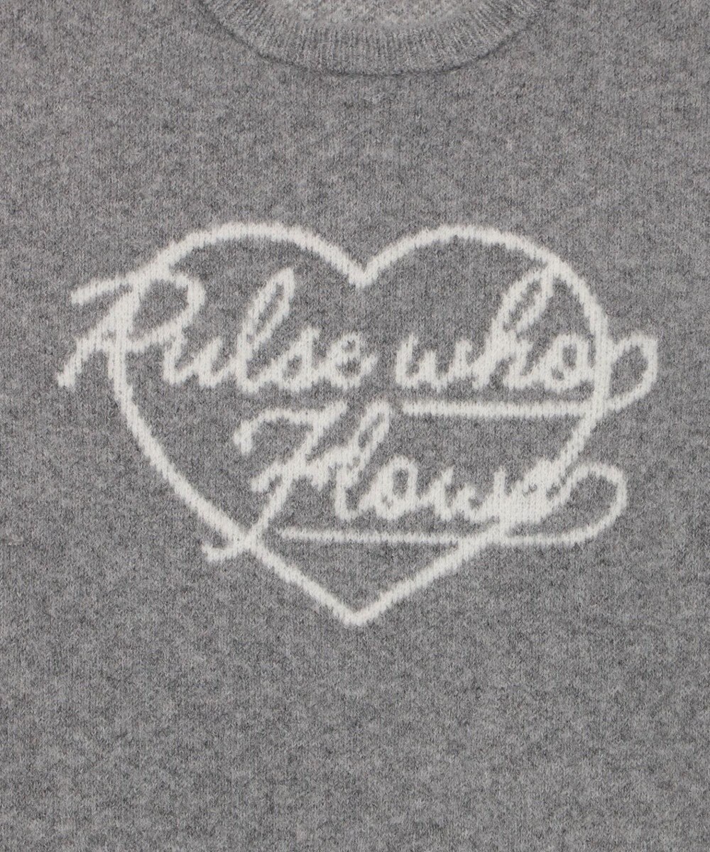 WEGO 【2025年秋冬新作】フラッフィーグラフィックニットBIGプルオーバー 