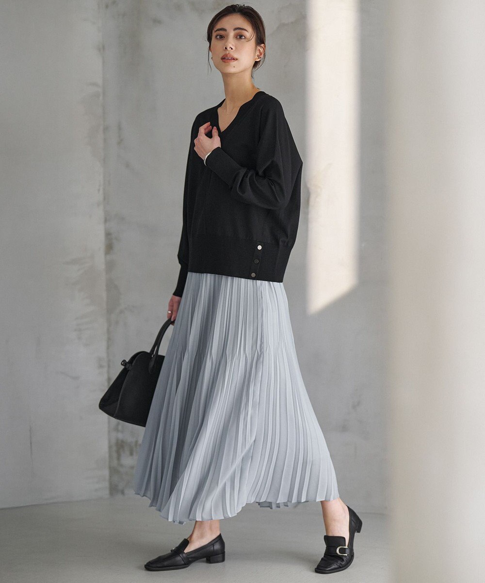 ICB L ライトジョーゼットプリーツ スカート 