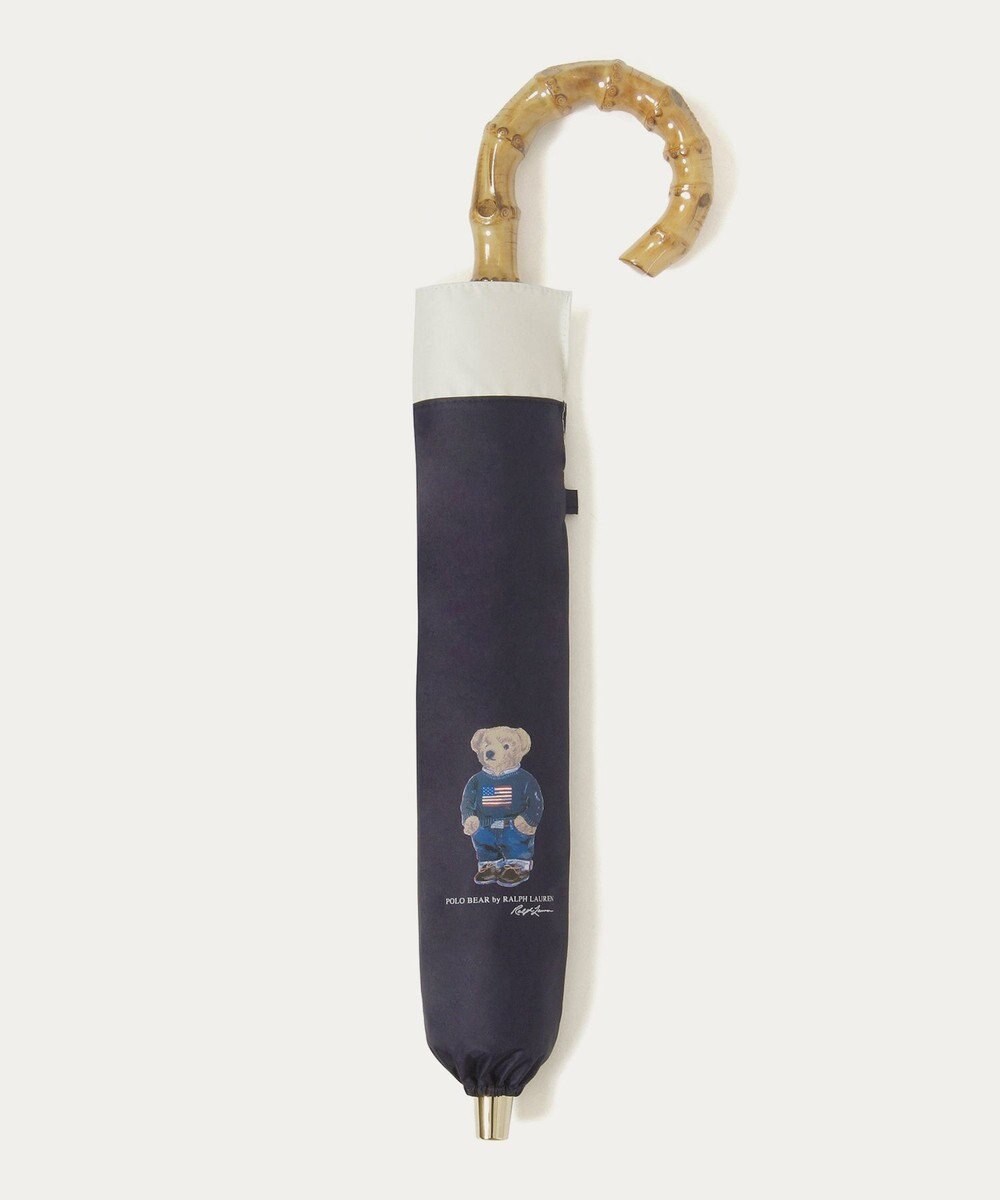 MOONBAT 【WEB限定/遮光率100%/遮熱/UV】POLO RALPH LAUREN（ポロ ラルフローレン）晴雨兼用日傘 ポロベア バイカラー 折りたたみ傘 楽折 