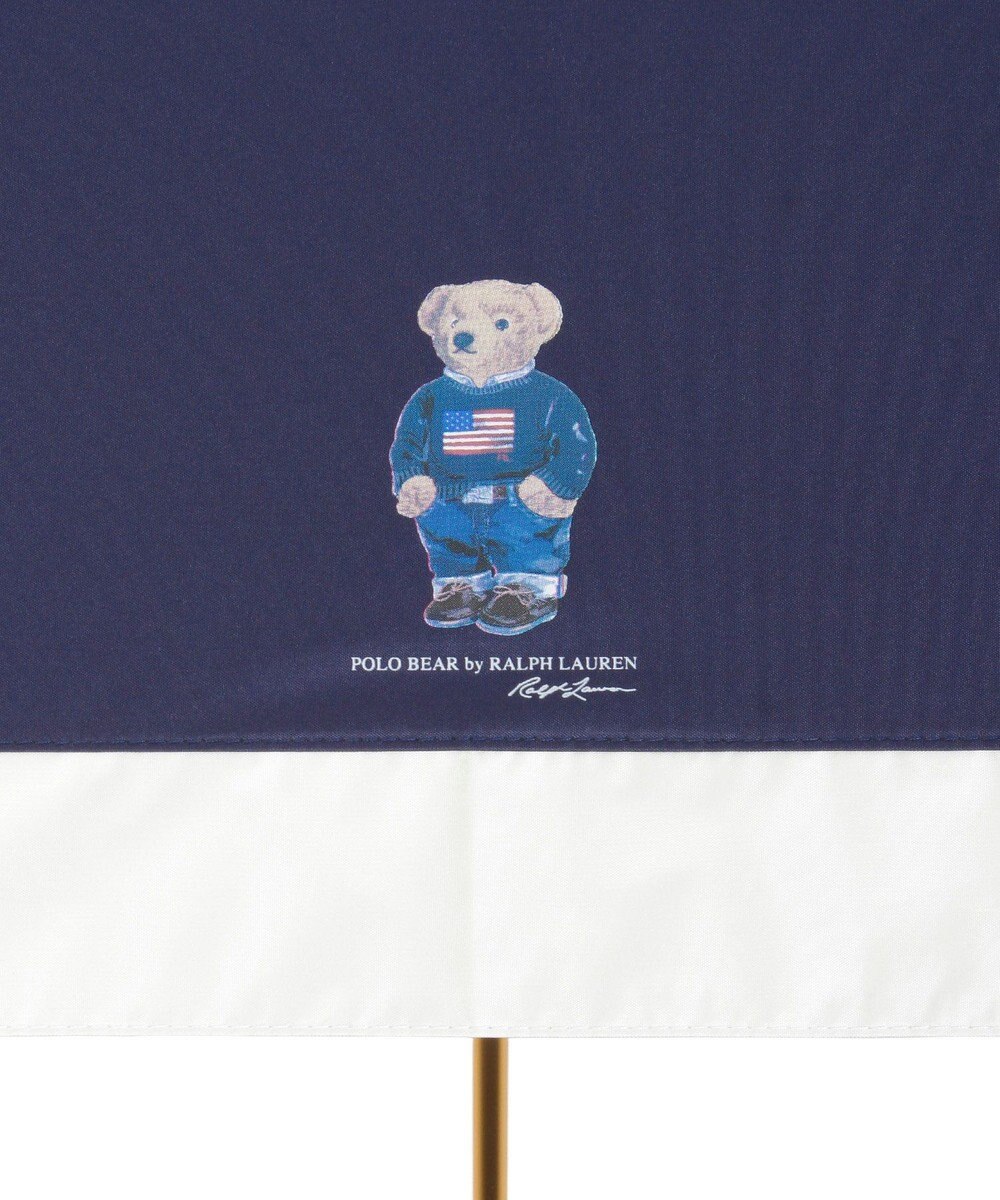 MOONBAT 【WEB限定/遮光率100%/遮熱/UV】POLO RALPH LAUREN（ポロ ラルフローレン）晴雨兼用日傘 ポロベア バイカラー 折りたたみ傘 楽折 