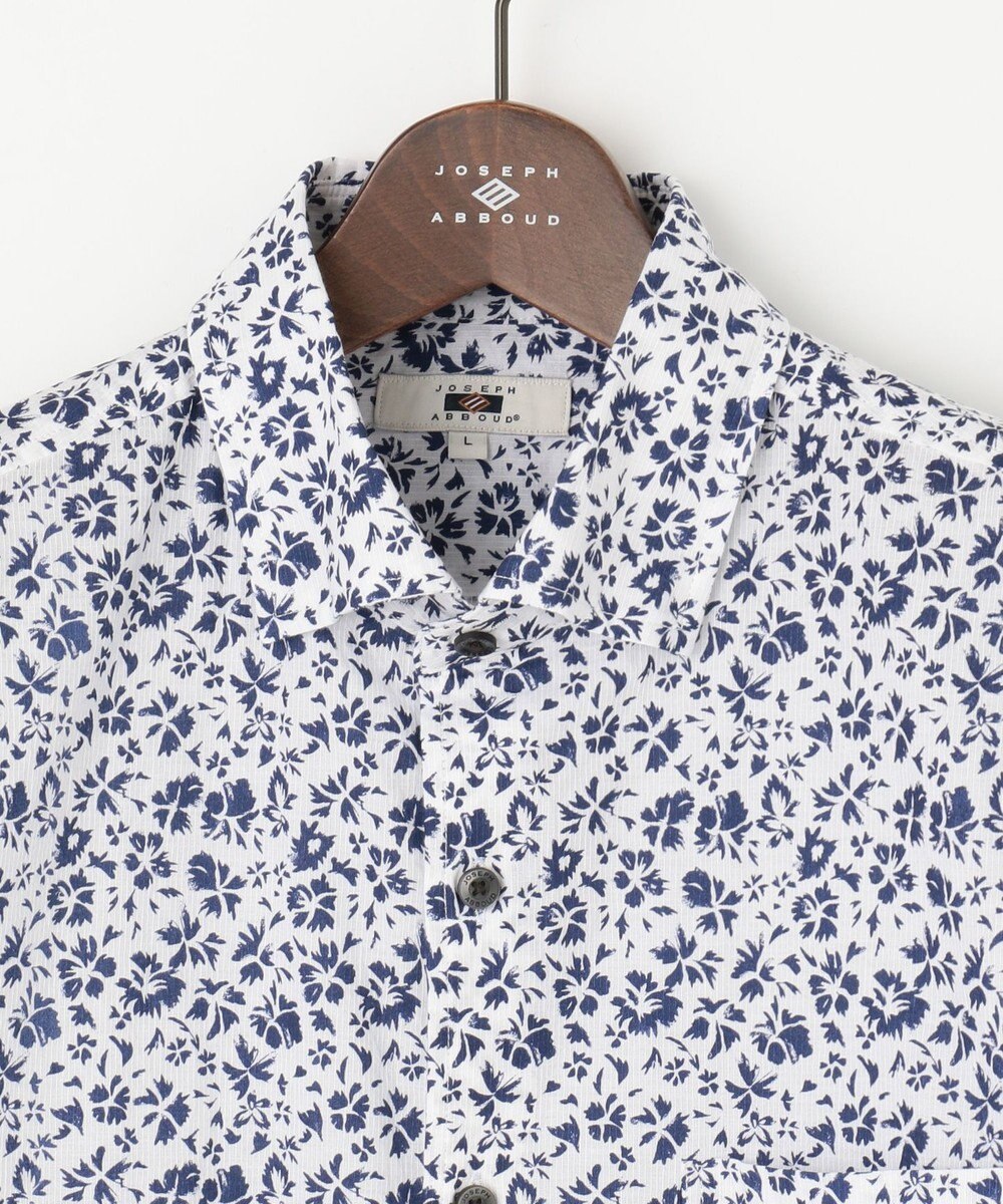 JOSEPH ABBOUD 【サスティナブル】コットンリヨセルリネンフラワープリント シャツ 