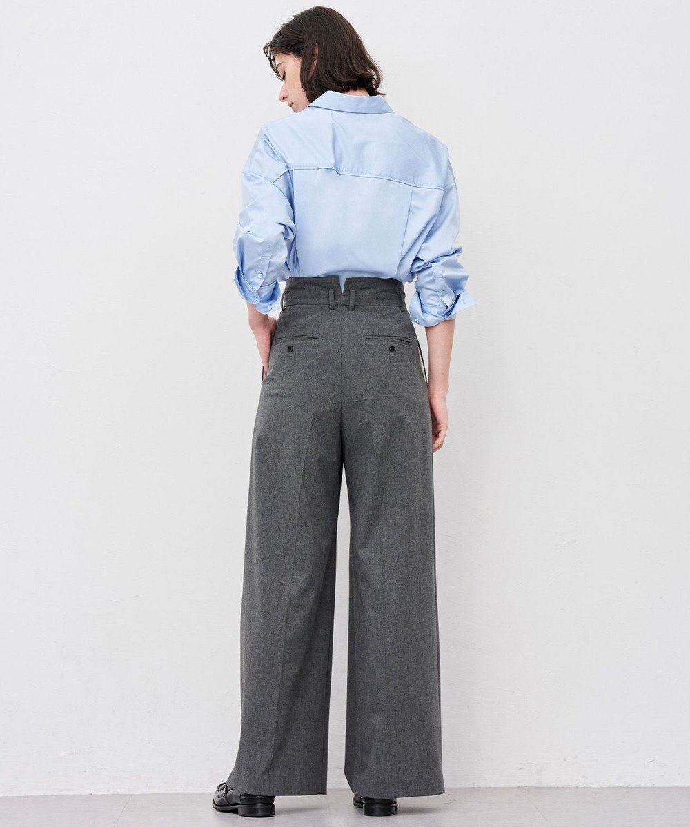 uncrave TRツイル ワイドトラウザー 