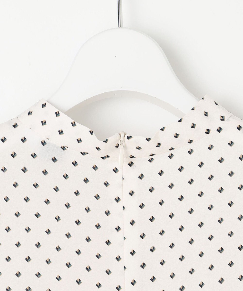 J.PRESS LADIES L 【洗える】ジオメトリックプリント ブラウス 