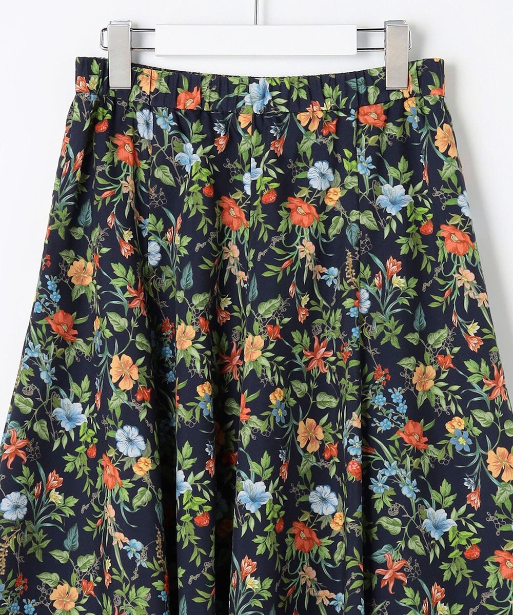 J.PRESS LADIES S スパンボタニカル プリント ロング フレア スカート 