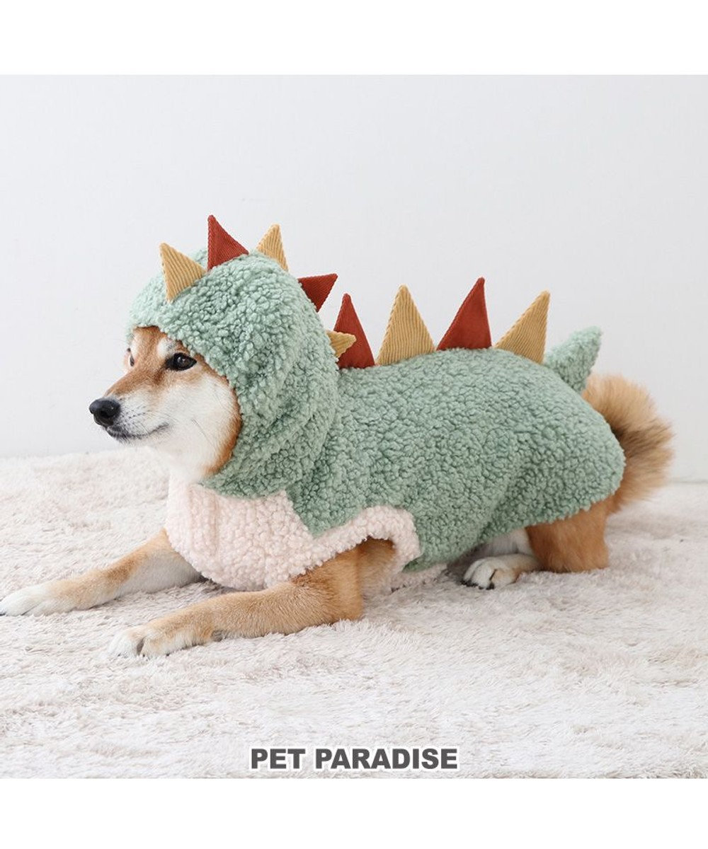 PET PARADISE ペットパラダイス パーカー 《恐竜 なりきり》 中型犬 大型犬 グリーン