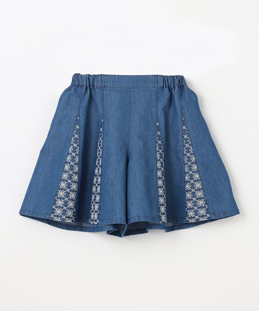 組曲 KIDS 【110-140㎝】レースコンビデニム キュロット 