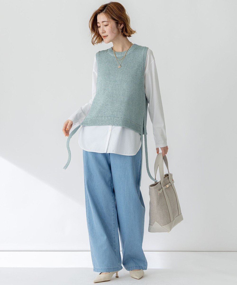 23区 S 【GLOW5月号掲載/洗える】ライトダンガリー ワイドパンツ 