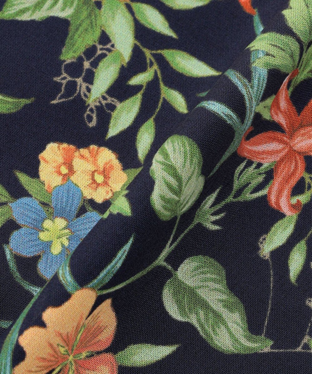 J.PRESS LADIES S スパンボタニカル プリント ロング フレア スカート 