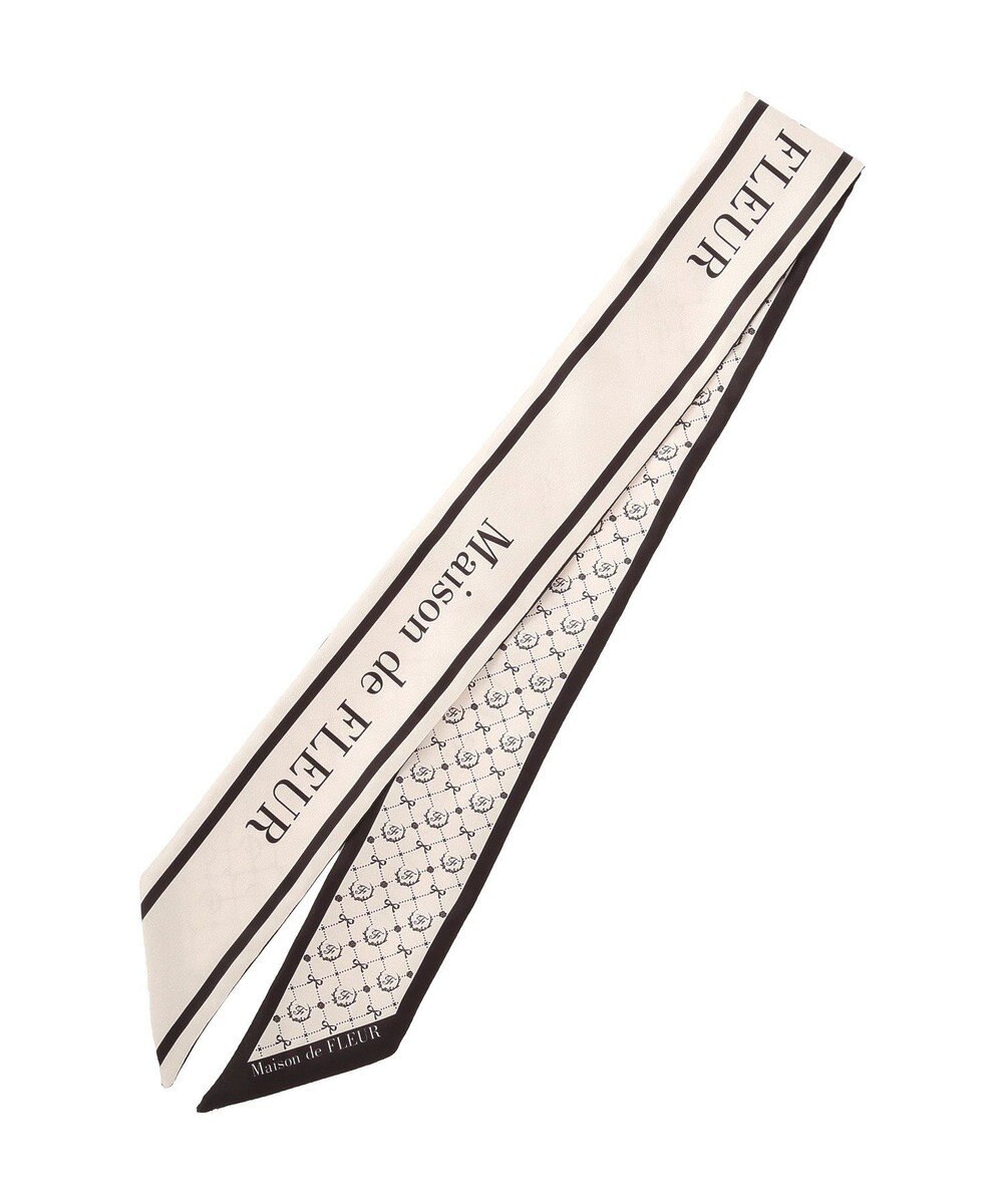 Maison de FLEUR モノグラム柄スカーフ 
