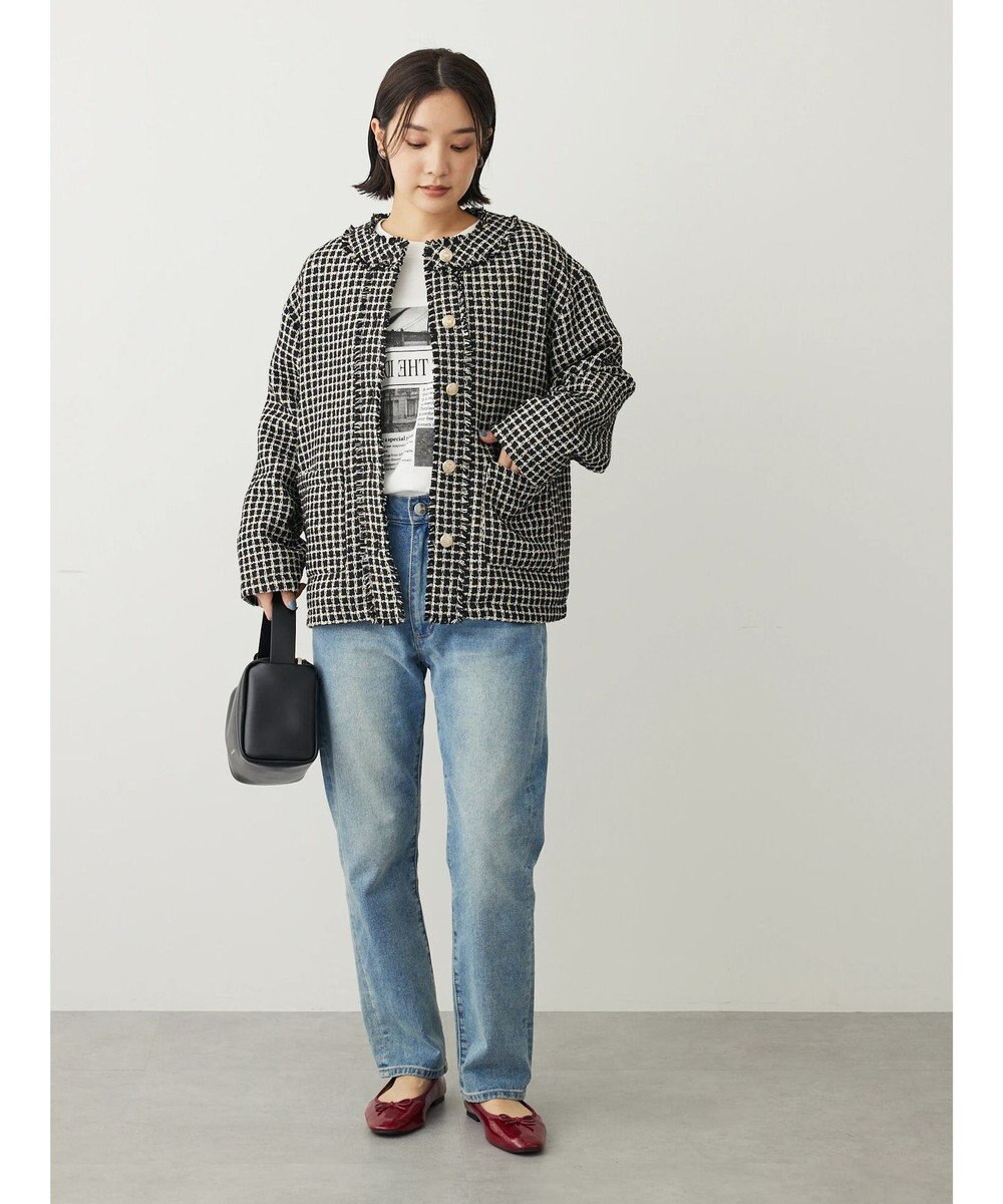 Green Parks ・ＥＬＥＮＣＡＲＥ　ＤＵＥ　ツィードノーカラージャケット 