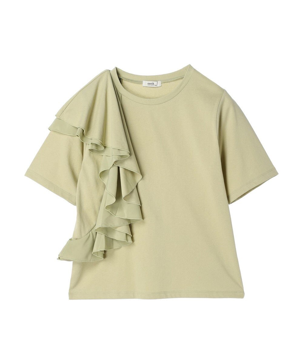 earth music&ecology アシメフリルプルオーバー 