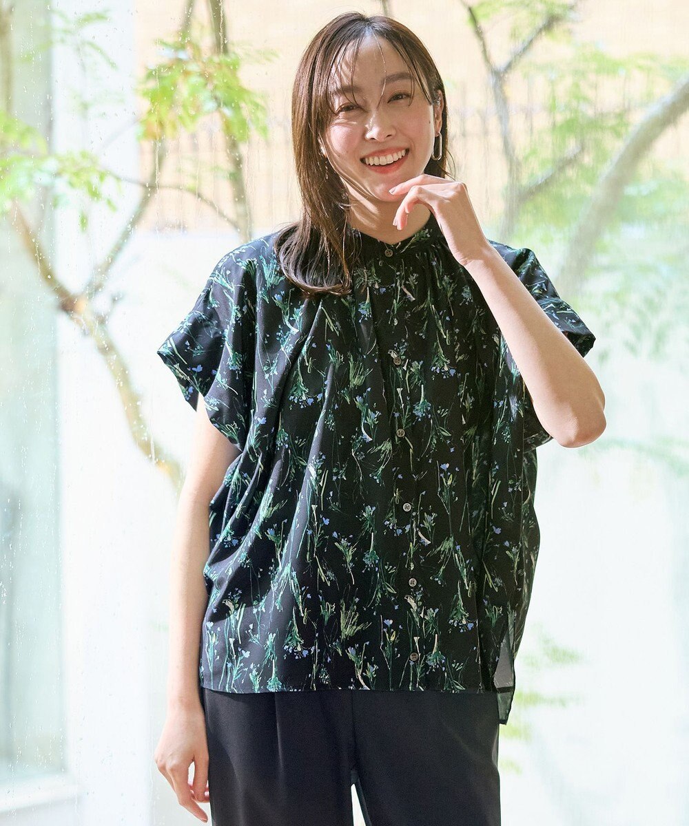 ANY スクエアプリントシャツ 