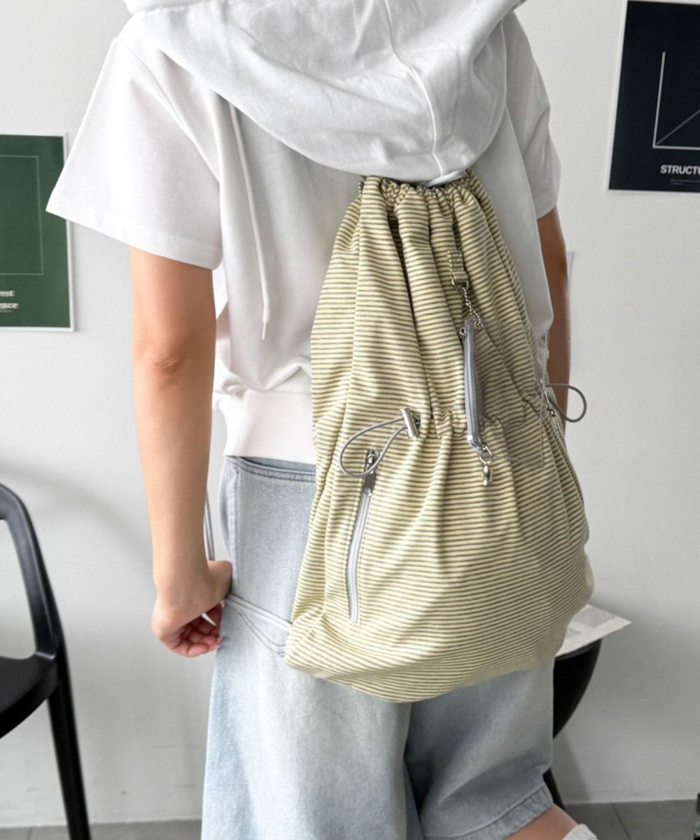 WEGO クリアポーチ付きナップサック 