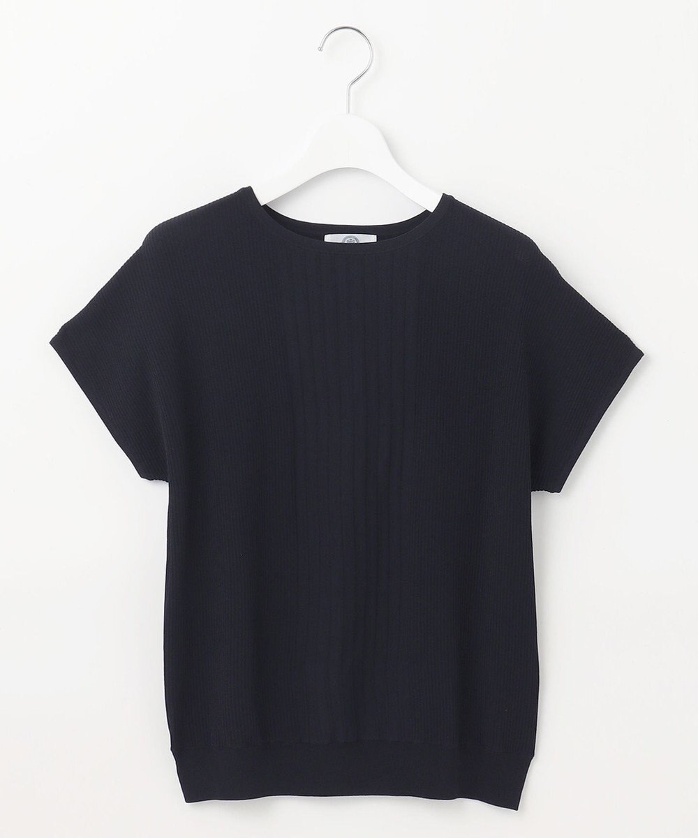 J.PRESS LADIES 【洗える】レーヨンエリートストレッチ フレンチスリーブ ニット 