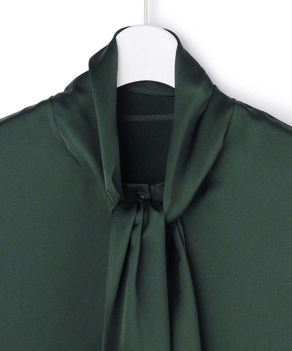 ICB 【WEB限定】 ドレープサテン ボウタイブラウス 