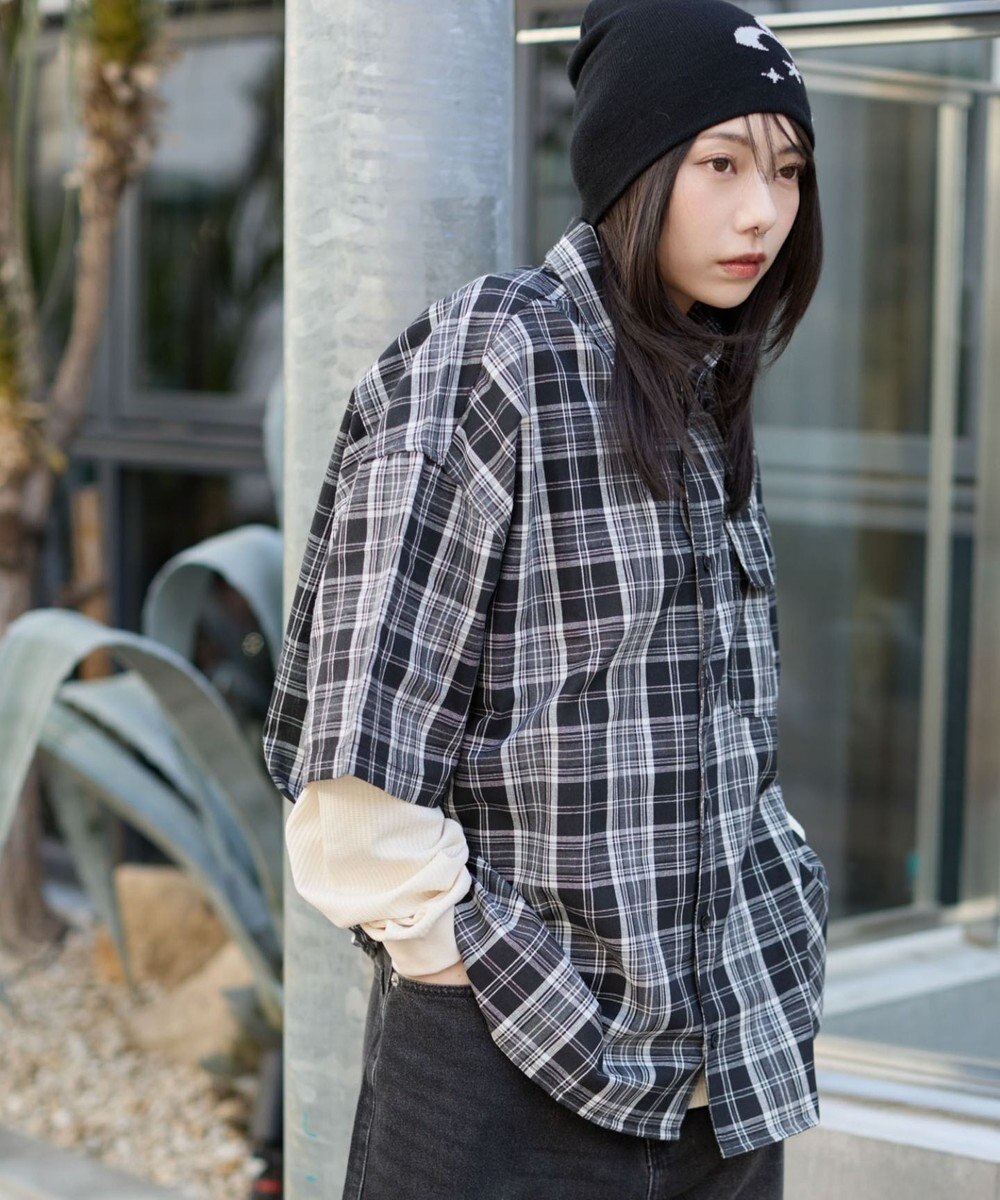 WEGO 【ユニセックス着用ITEM】アンサンブルチェックシャツ（LS） 