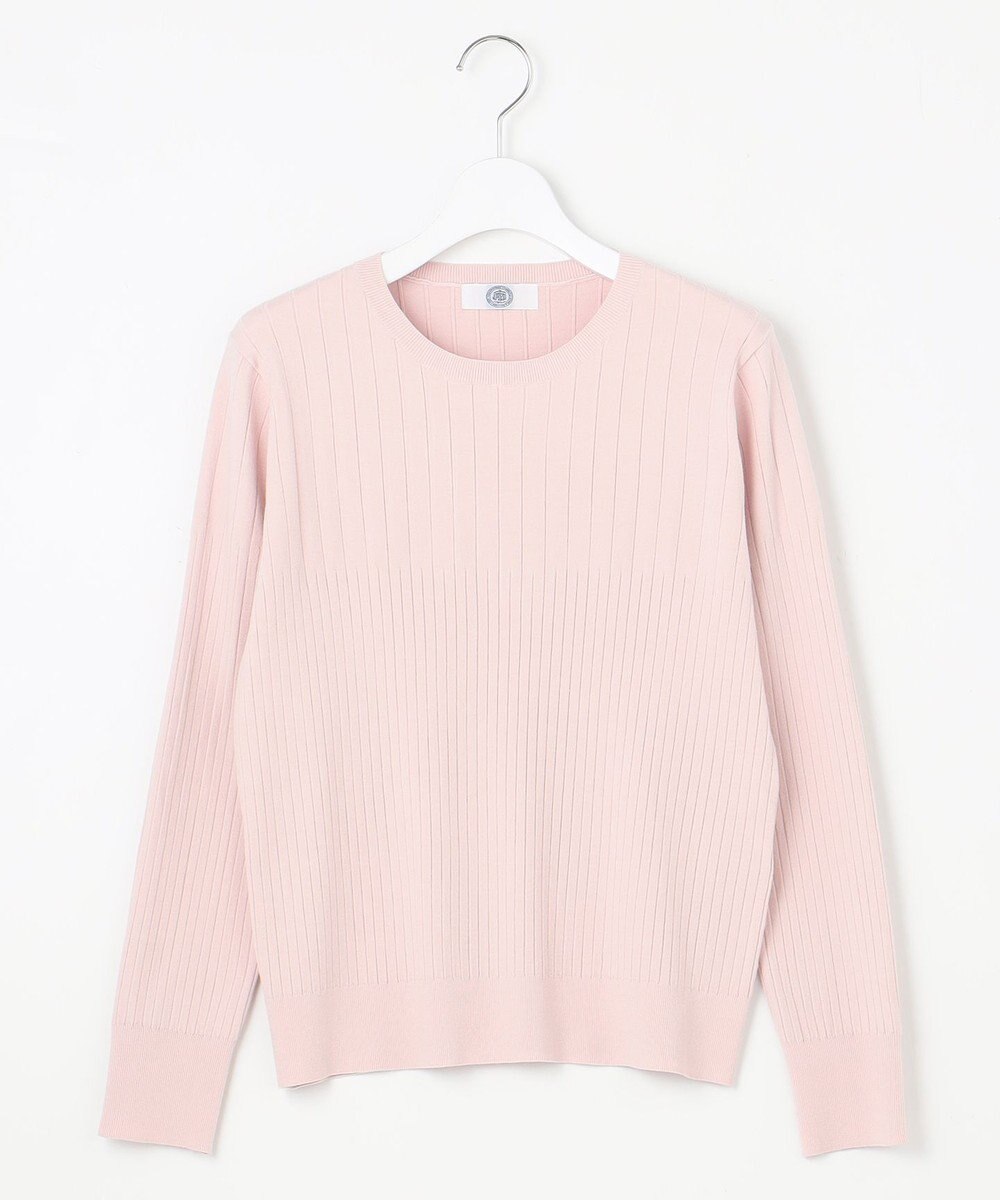 J.PRESS LADIES 【洗える】RAYON STRETCH PLAIN クルーネック ニット 