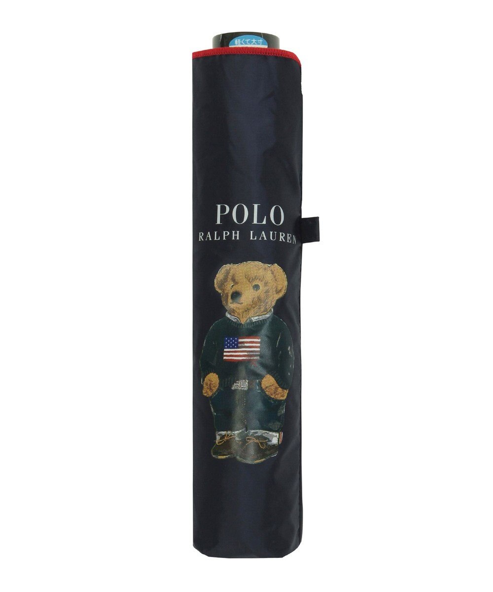 MOONBAT 【軽量】POLO RALPH LAUREN 遮光 晴雨兼用 折りたたみ日傘 無地 ポロベア 