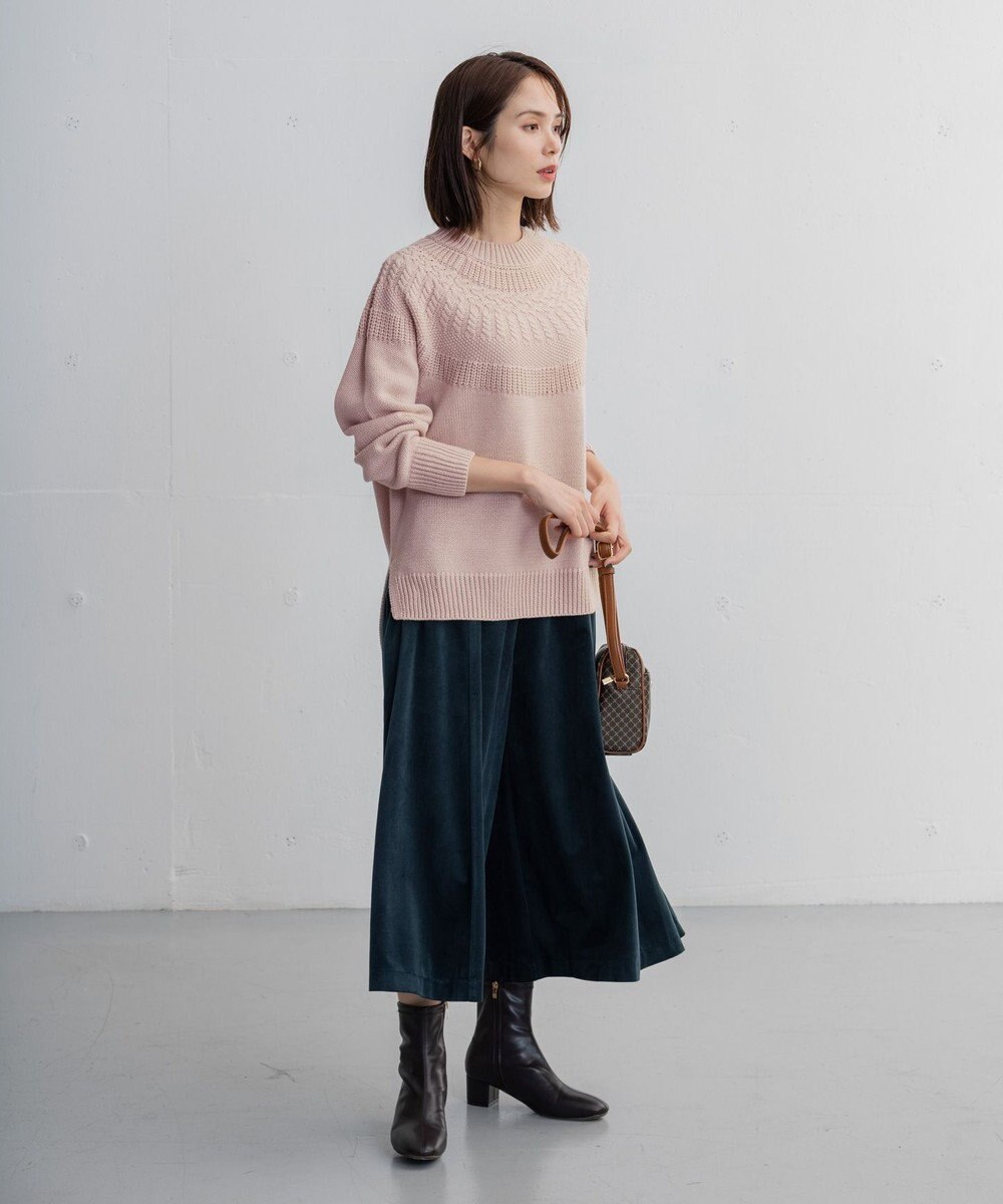 ANY 【洗える】ソフトタッチ求心ニット 