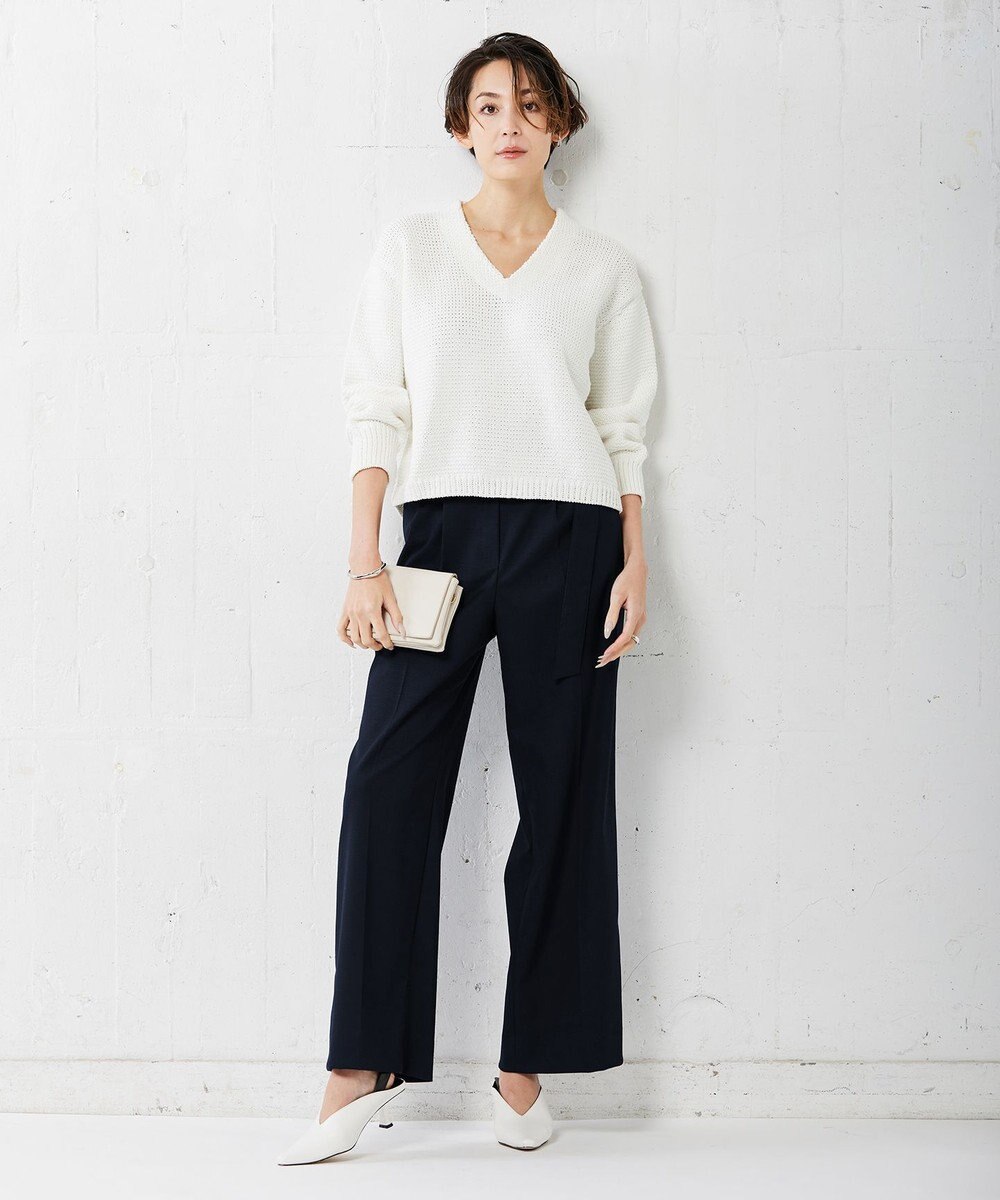 ICB 【洗える】リリヤーンバルキー Vネックニット 