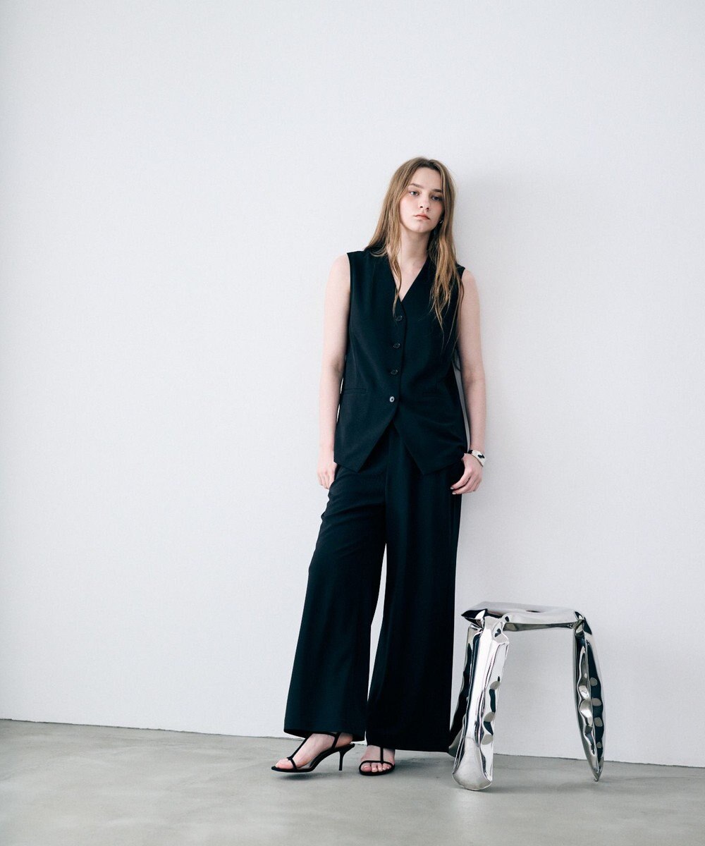 uncrave クールタッチツイル フレアパンツ 