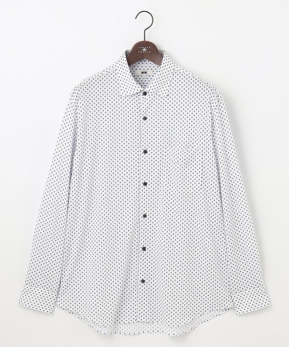 JOSEPH ABBOUD 【キングサイズ・綿100％・ストレッチ・イージーケア】コンフォートジャージー プリント シャツ 