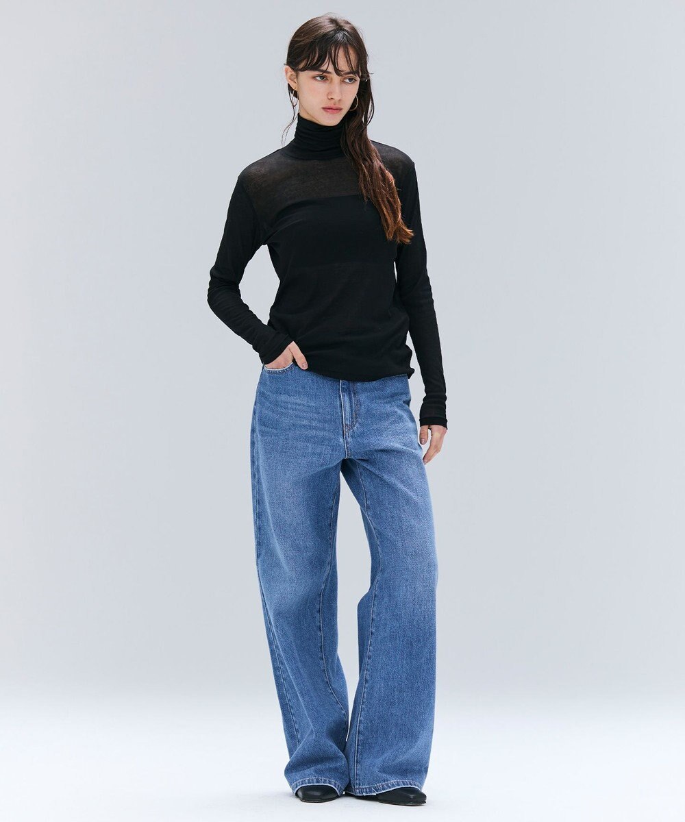 BEIGE， SORE / コットンシアーハイネックカットソー 