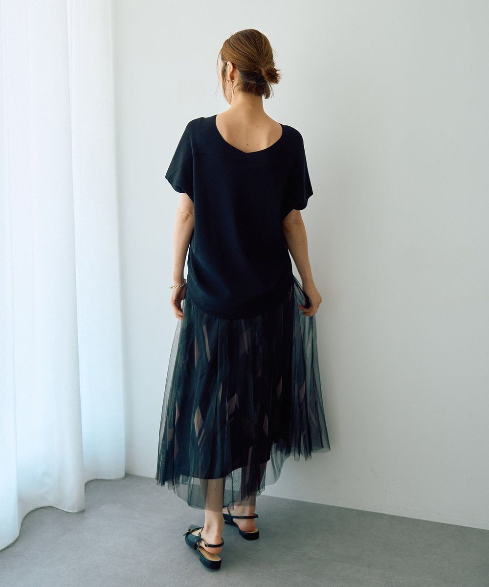 YECCA VECCA プリントチュールスカート 