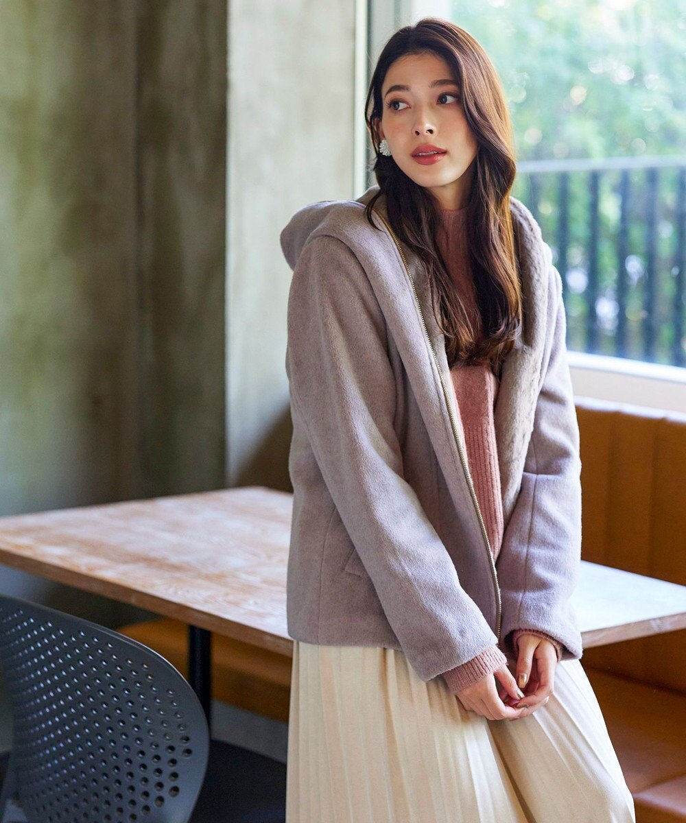 Tiaclasse 【洗える】ピンタックボトルネックニットトップス 