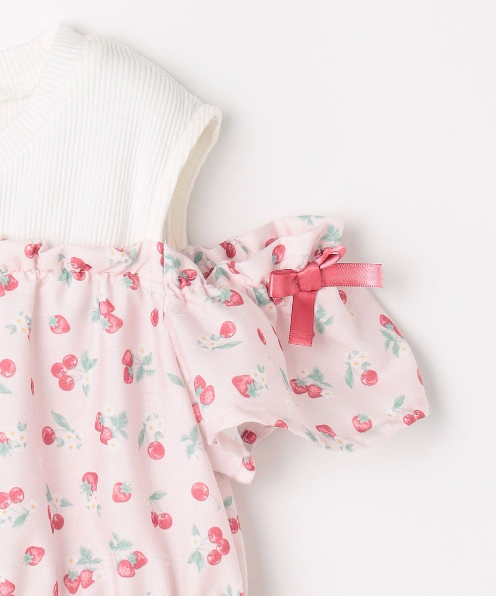 ANY KIDS 【洗濯機可能】オンオフショルダーワンピース 