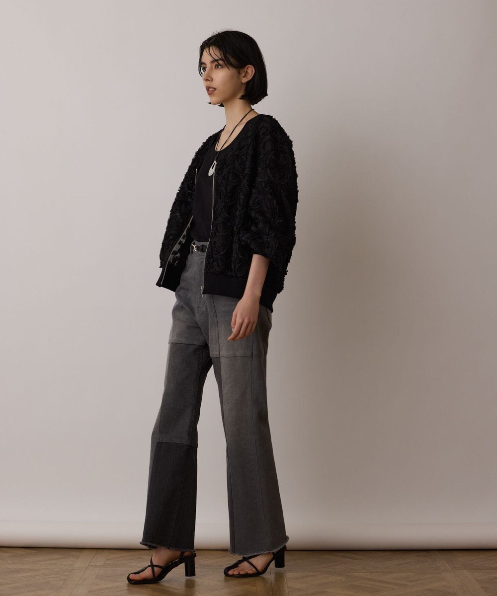 GRACE CONTINENTAL パッチワークデニムパンツ 