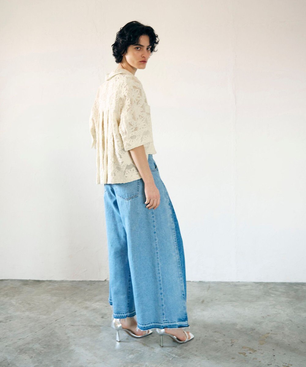 GRACE CONTINENTAL バックタックレースシャツ 